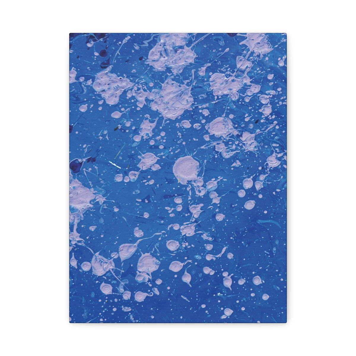 Blue Abstract Splatter Canvas Print  Dots (Matte Stretched 1.25")