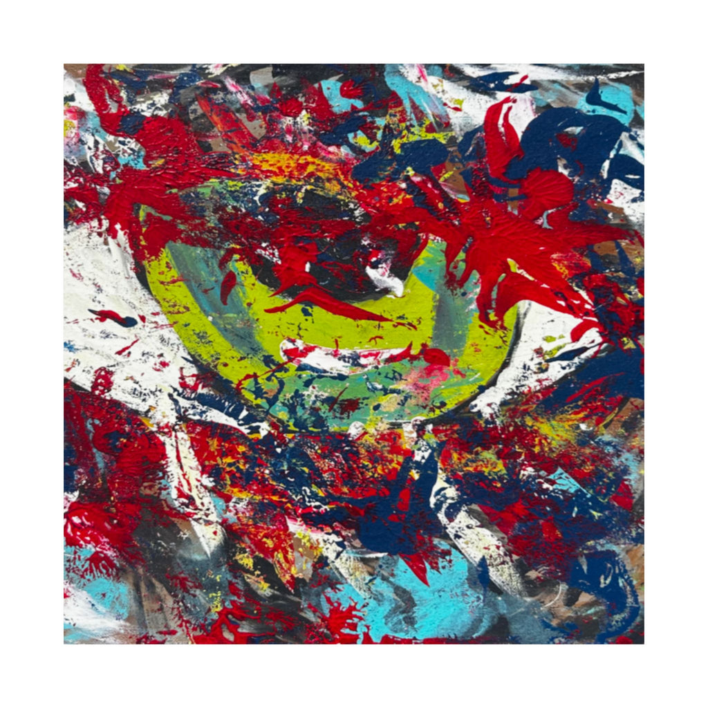 Abstract Color Splash Matte Poster EYE Horizontal Art Print