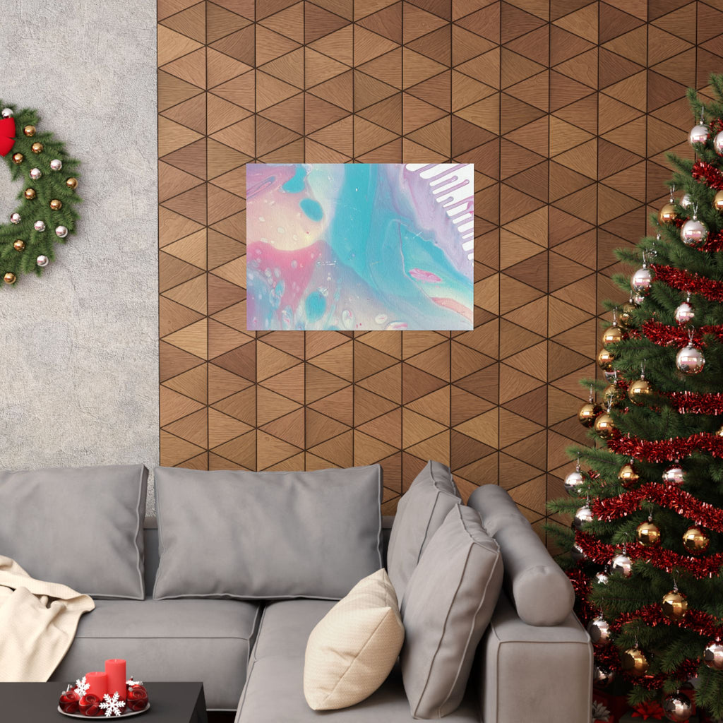 Abstract Pastel Ocean Matte Horizontal Poster Animal Calming Nursery & Bedroom Wall Art