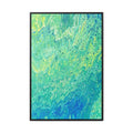 Moss Abstract Ocean Teal Matte Canvas Print (Framed Wall Art)