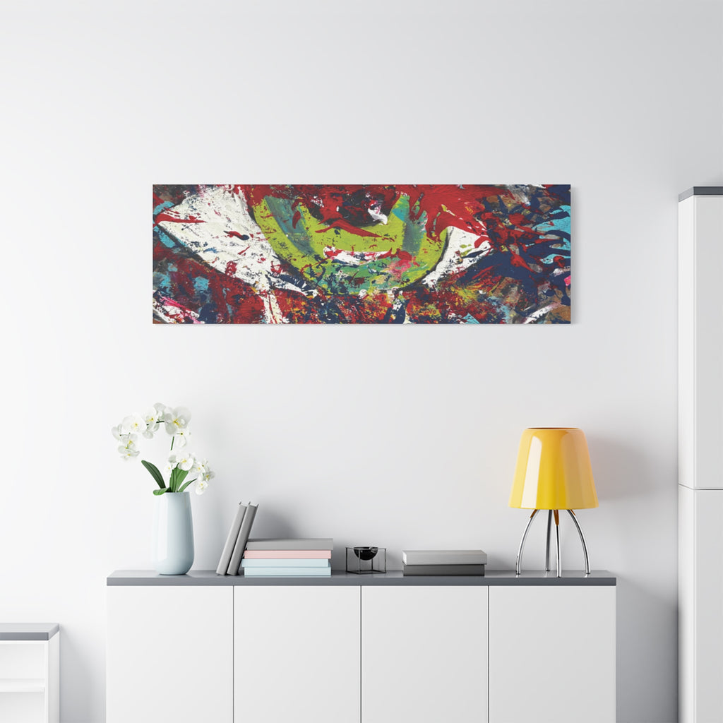 Abstract Burst Matte Canvas Print Eye Colorful Modern Wall Art, Stretched 1.25"