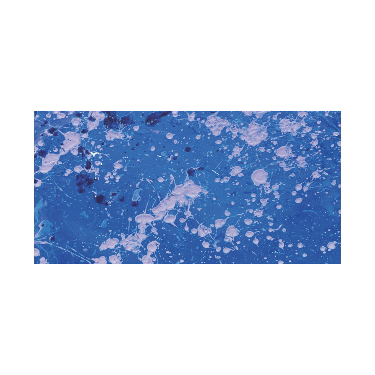 Blue Abstract Splatter Canvas Print  Dots (Matte Stretched 1.25")