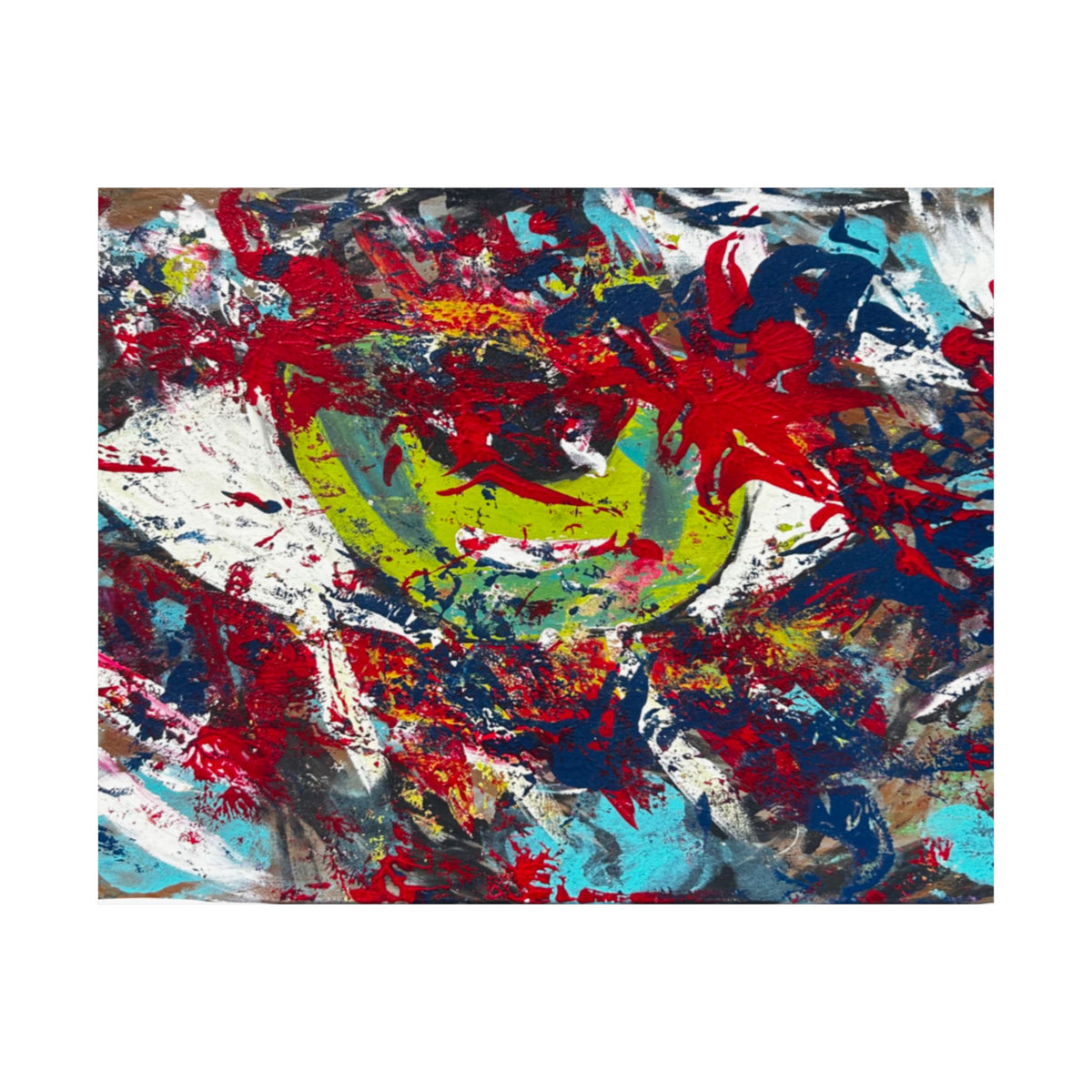 Abstract Color Splash Matte Poster EYE Horizontal Art Print