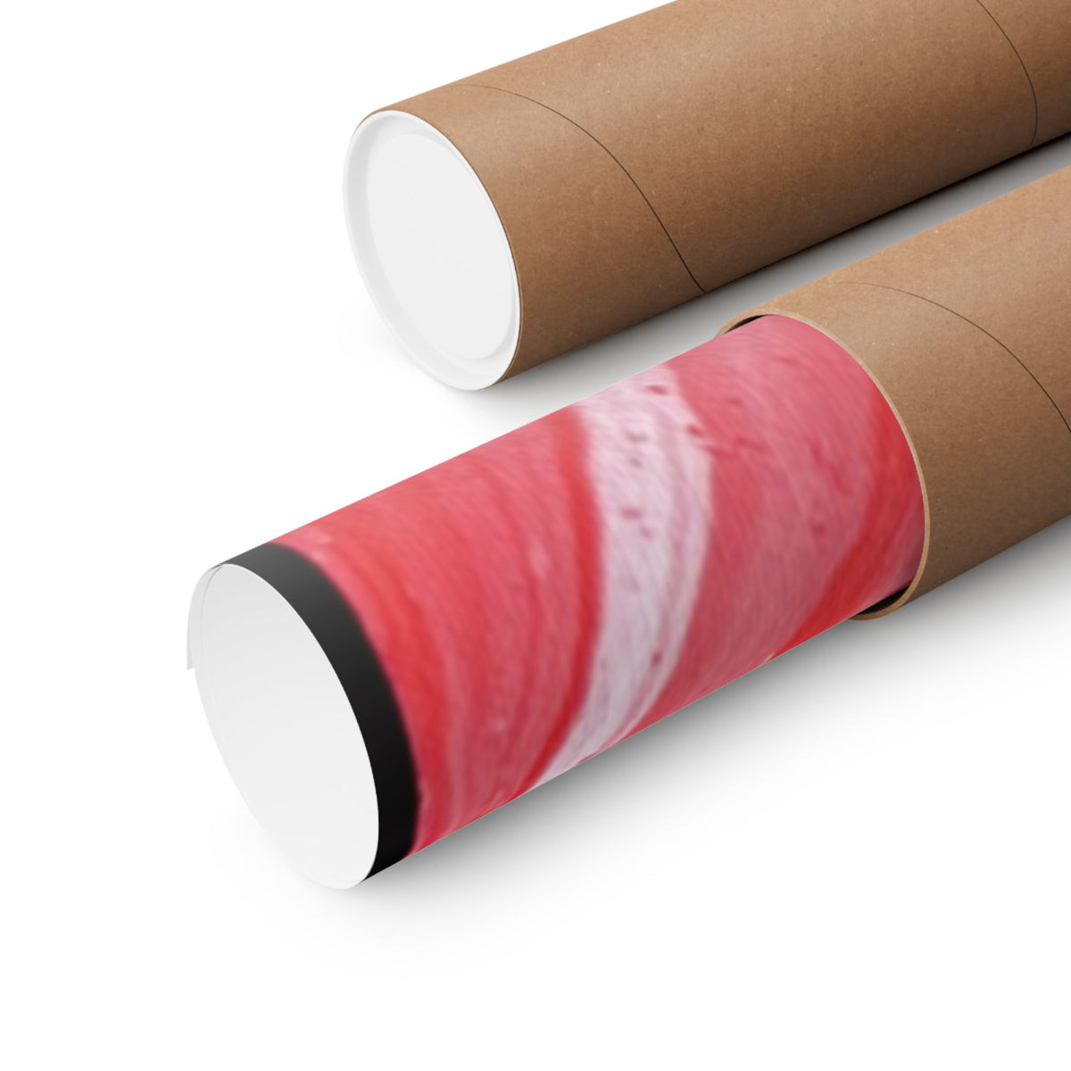 Red Marble Mars Matte Vertical Poster Abstract Red & Cream Wall Art