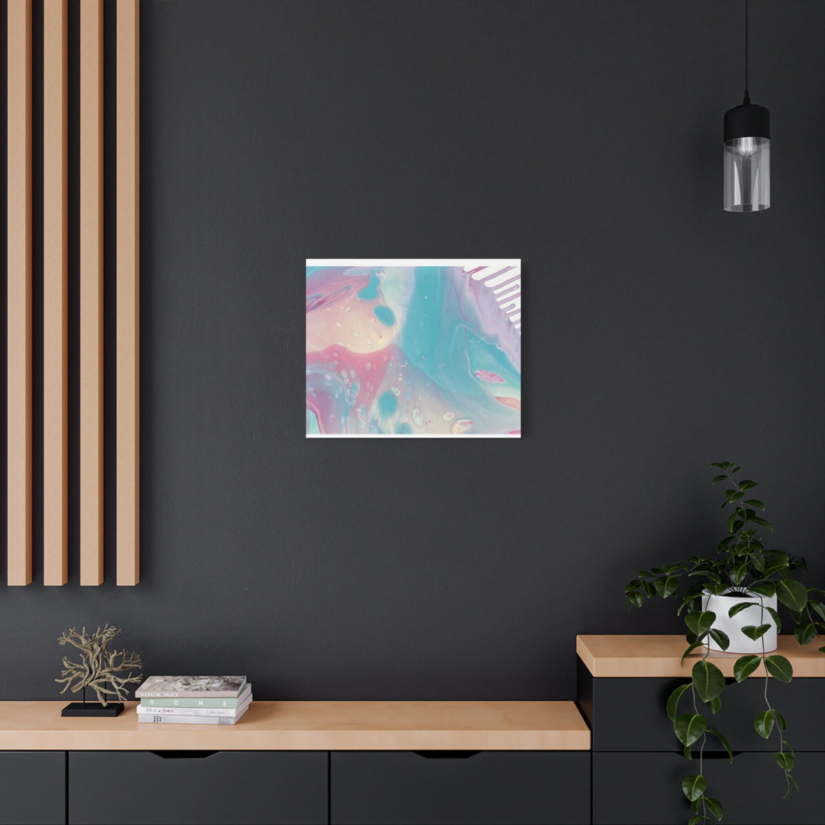 Pastel Fluid Animal Canvas Print Abstract Acrylic Pour Wall Art
