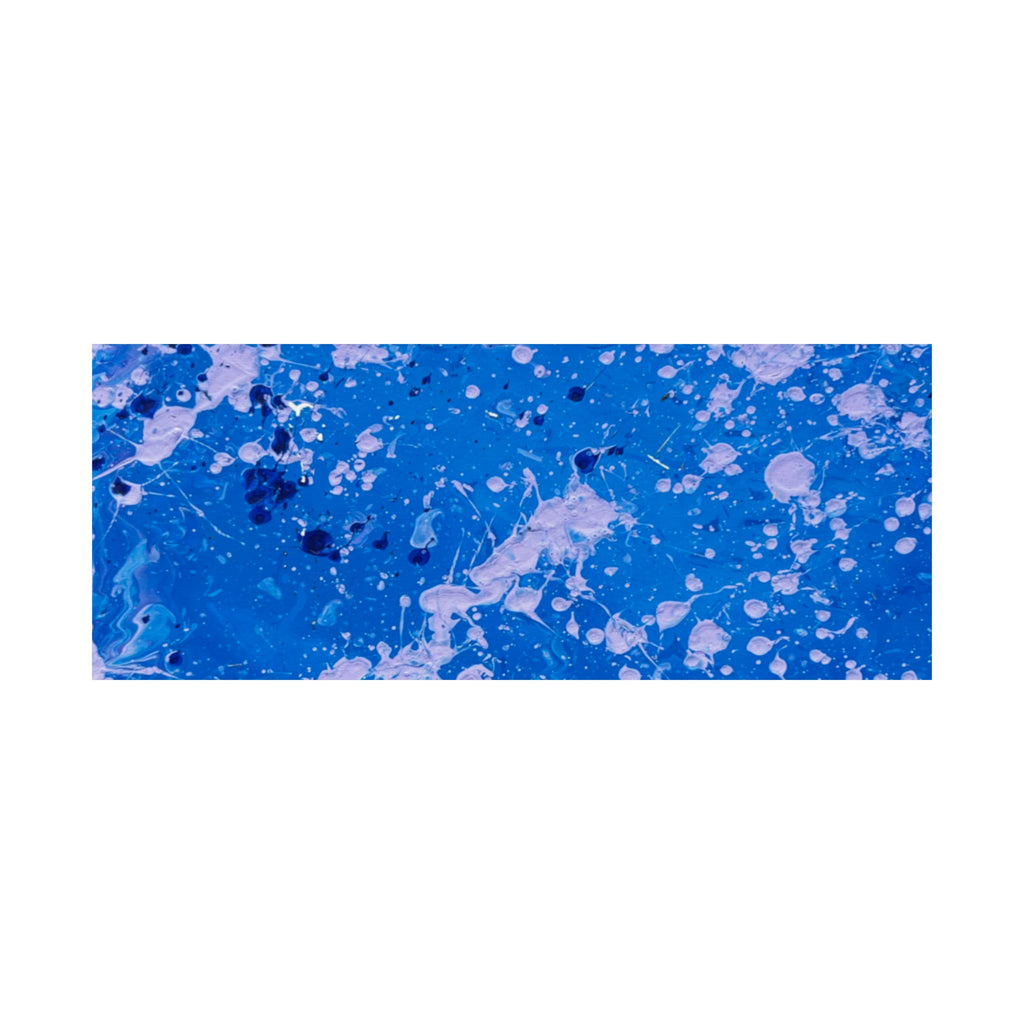 Blue Abstract Splash Matte Poster Horizontal Ocean-Inspired Art Print