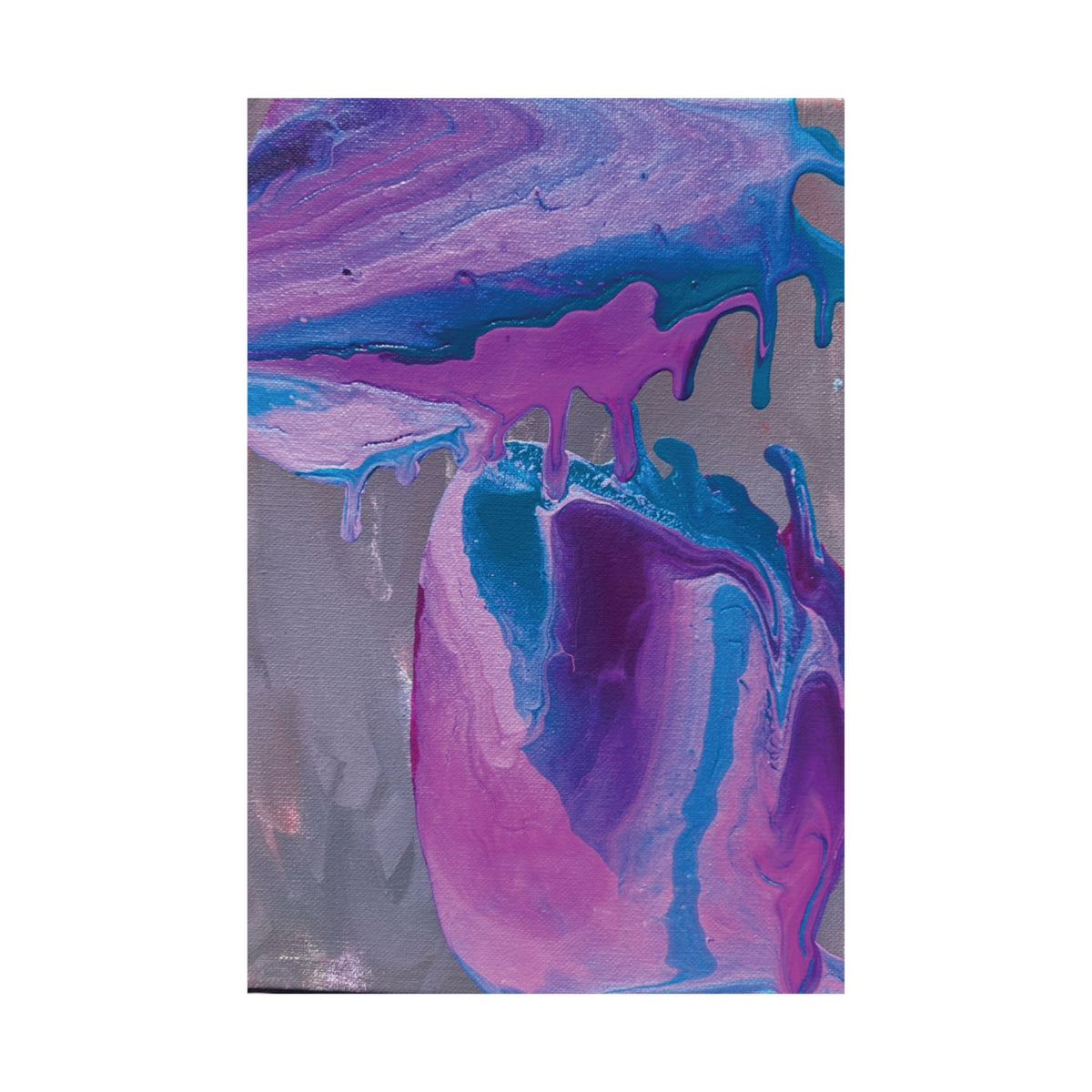 Wave Abstract Purple Fluid Art Matte Poster