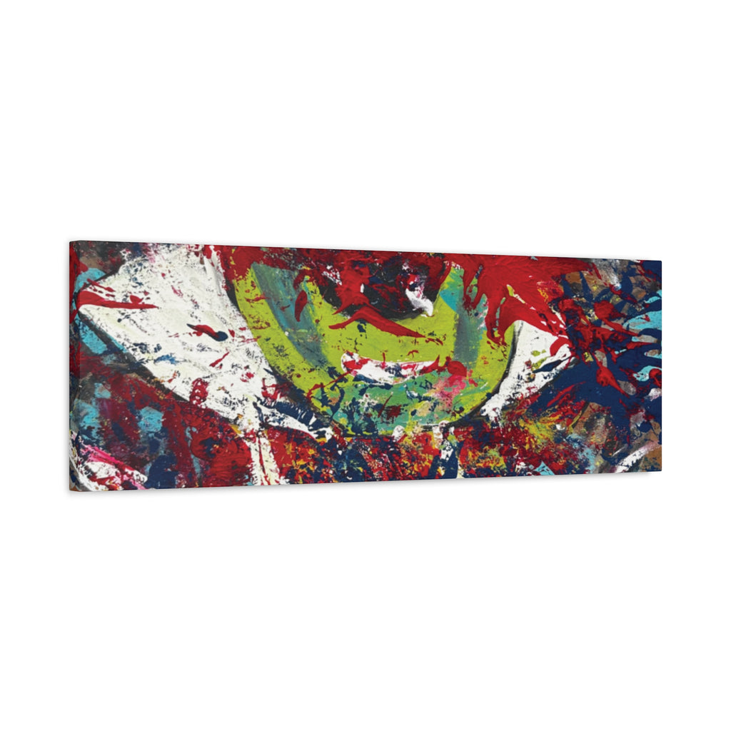 Abstract Burst Matte Canvas Print Eye Colorful Modern Wall Art, Stretched 1.25"