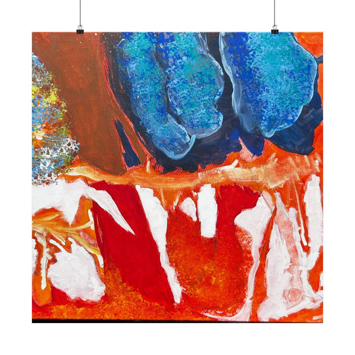 Abstract Color Splash Matte Poster Vibrant Horizontal Modern Wall Art