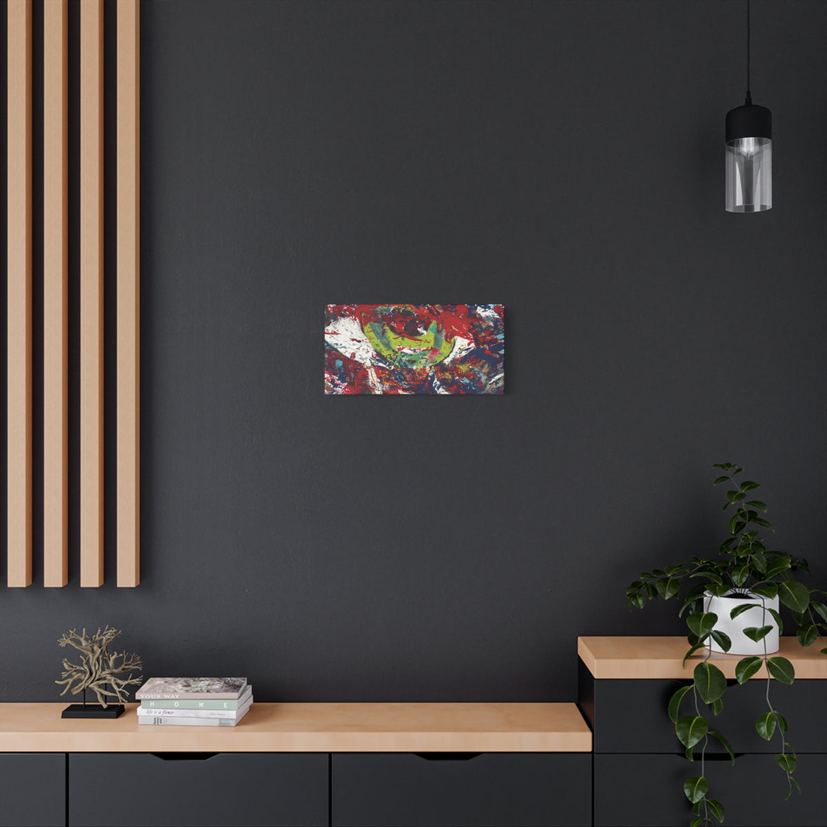 Abstract Burst Matte Canvas Print Eye Colorful Modern Wall Art, Stretched 1.25"