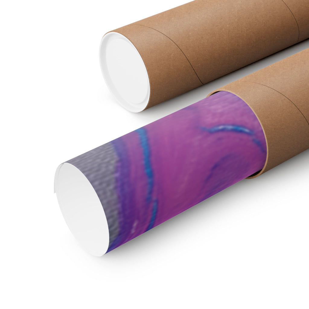 Wave Abstract Purple Fluid Art Matte Poster