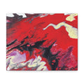 Power Abstract Red Fluid Art Canvas Print (Matte Stretched 1.25")