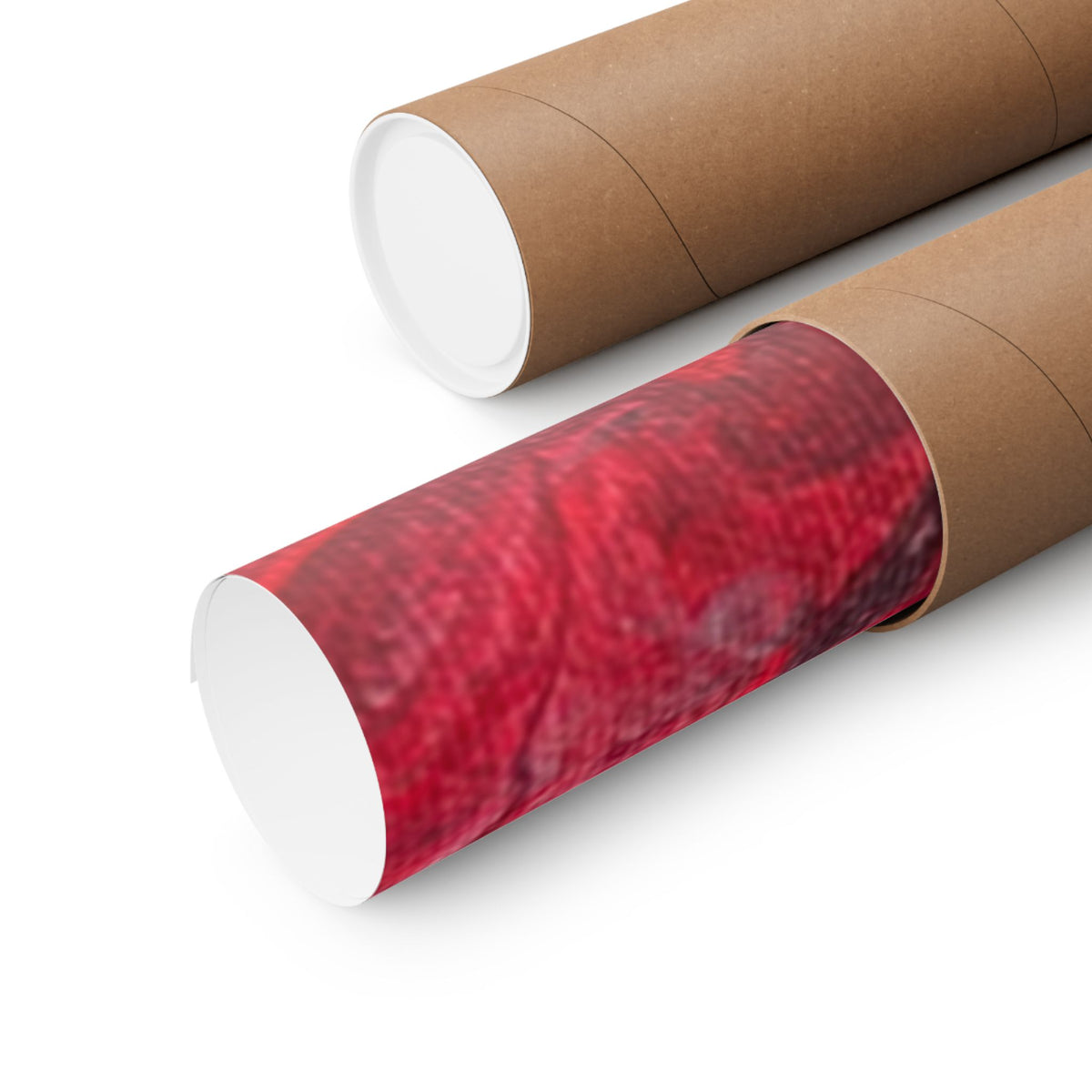 Power Abstract Red Fluid Art Matte Poster (Horizontal)
