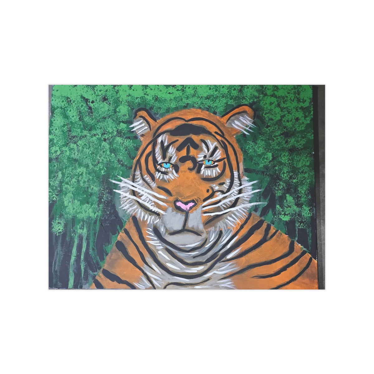 Tiger Portrait Art Print Whimsical Forest Tiger Unframed Print